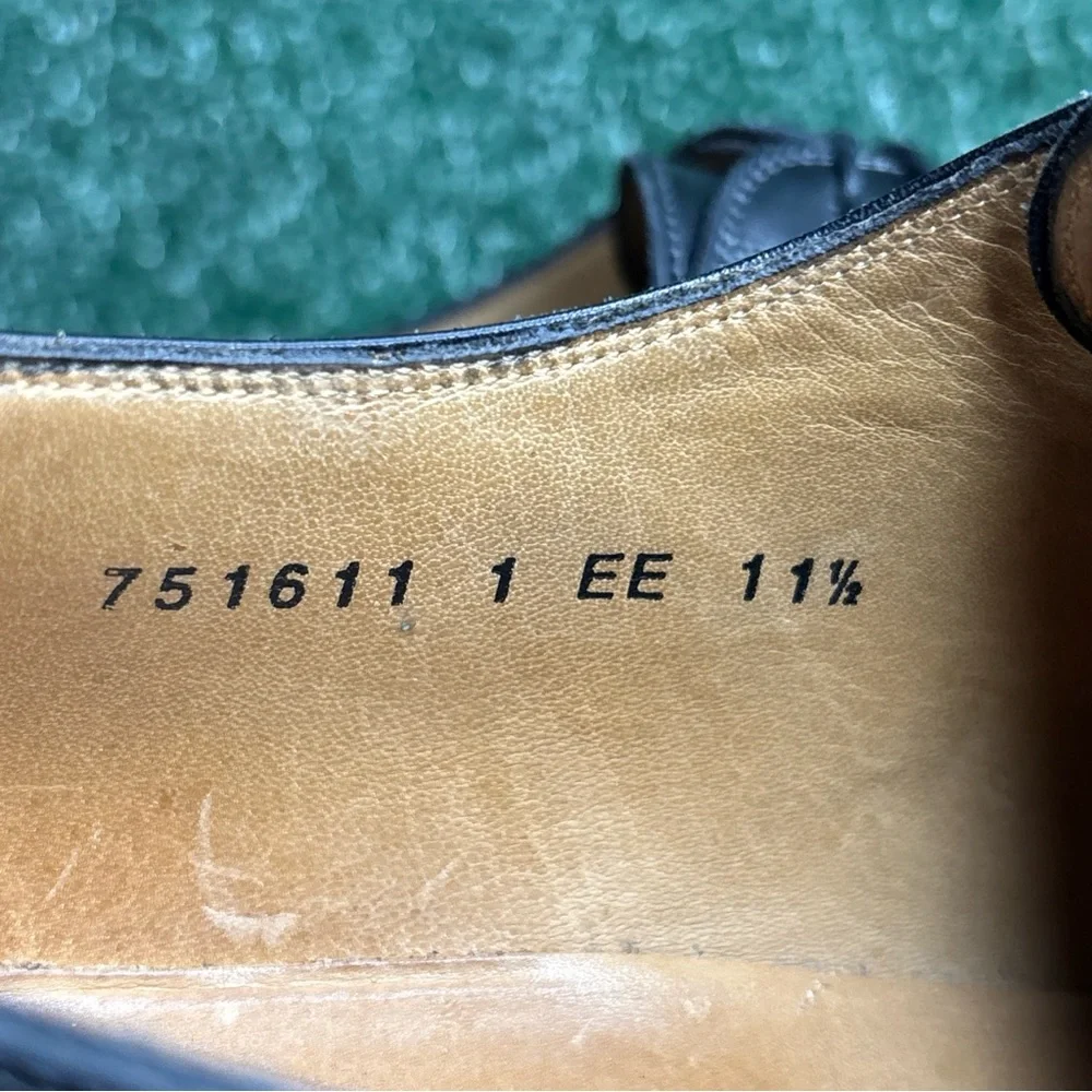 Santoni Men's‎ US Sz 12.5 EE Black Leather Derby Shoes Made In Italy MSRP $1000+